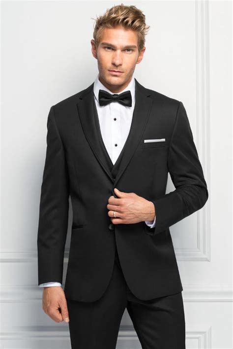 michael kors black slim fit suit